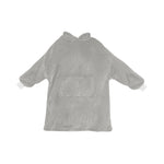 Men's Gray Solid Blanket Hoodie