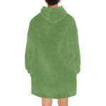 Men's Camouflage Green Solid Blanket Hoodie