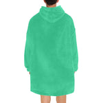 Men's Medium Spring Green Solid Blanket Hoodie