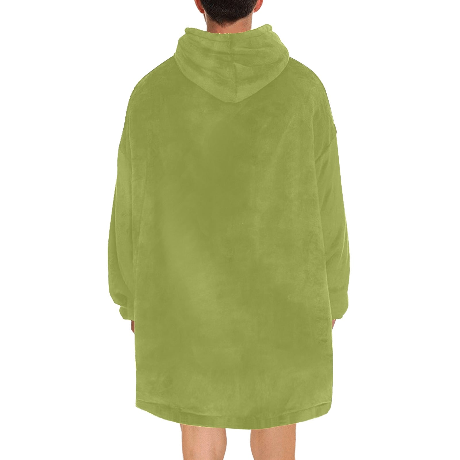 Men's Olive Solid Blanket Hoodie