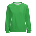 Women's Medium Sea Green Solid Sweatshirt