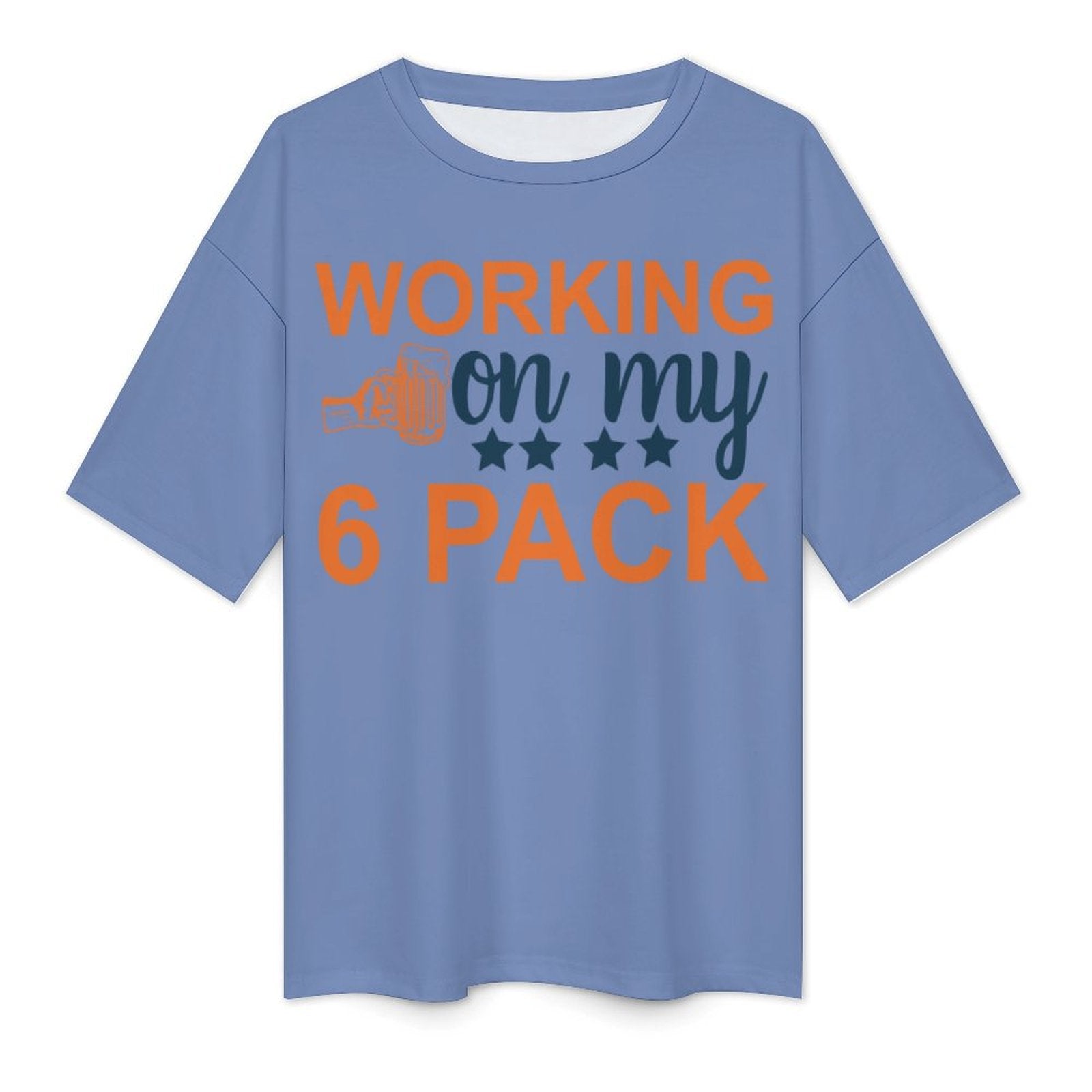 Men's 6 Pack Typography Oversized T-shirt