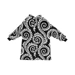 Women's Trippy Monochrome Abstract Blanket Hoodie