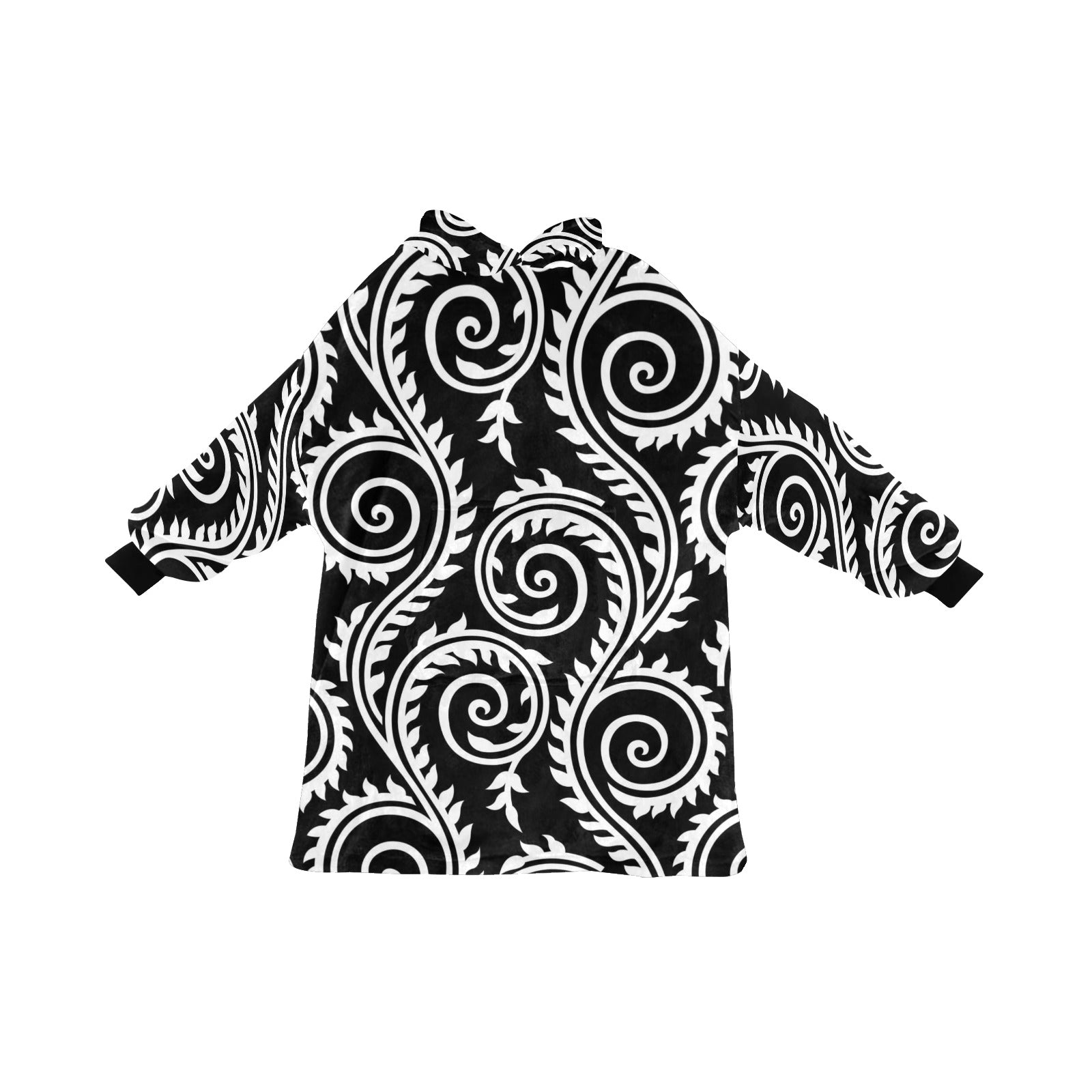 Women's Trippy Monochrome Abstract Blanket Hoodie