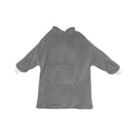 Women's Dim Grey Solid Blanket Hoodie