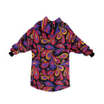 Women's Doodle Paisley Elements Abstract Blanket Hoodie