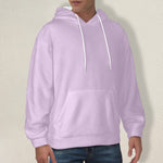 Men's Lavender Solid Flannel Hoodie