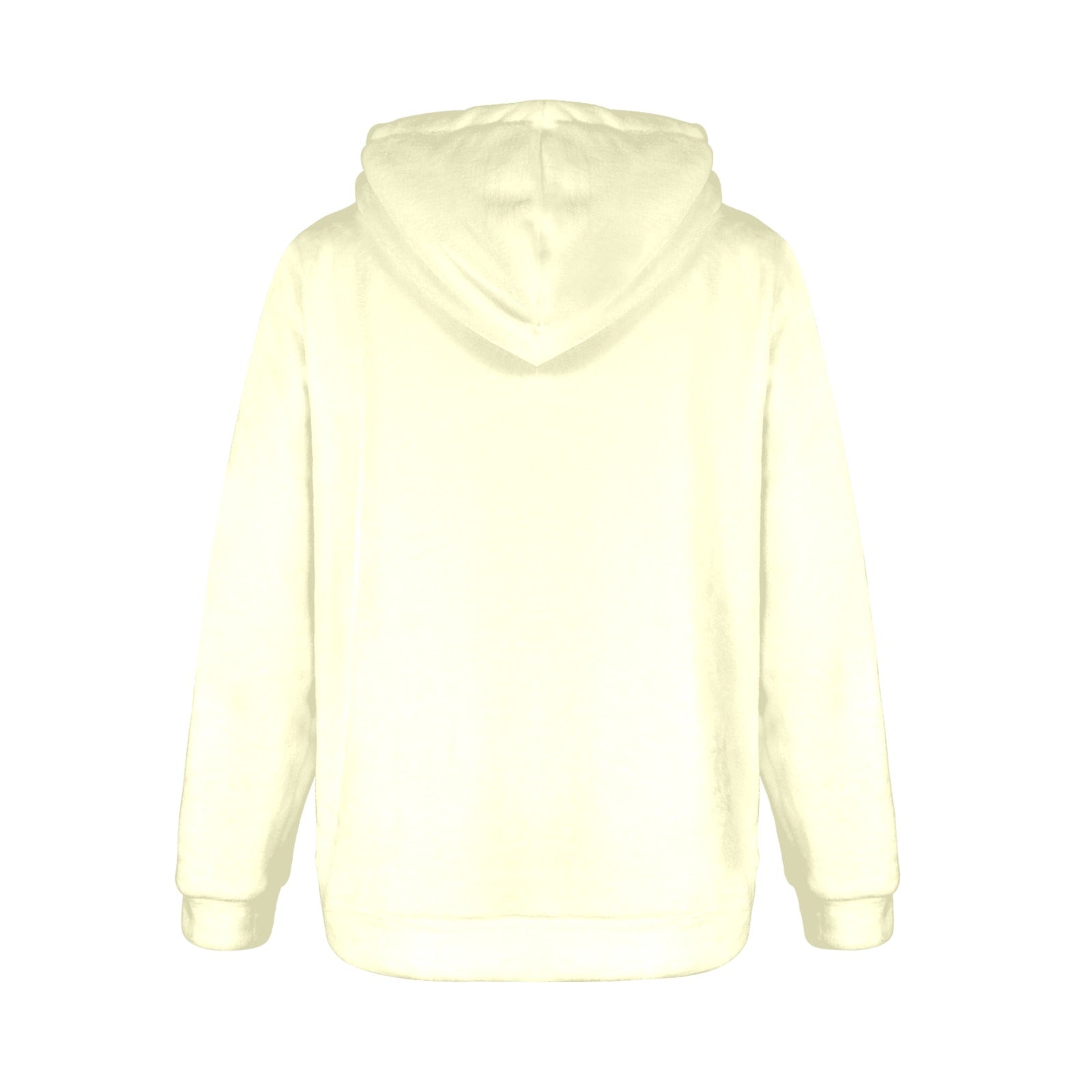 Women's Light Goldenrod Yellow Solid Flannel Hoodie