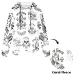 Women's Tattoo Art Abstract Flannel Hoodie