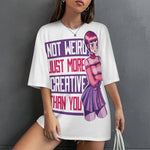 Women's I'm  a Creative Girl Anime Oversized T-shirt