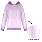 Women's Lavender & Purple Solid Flannel Hoodie