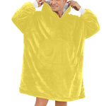 Men's Yellow Solid Blanket Hoodie