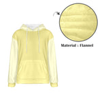 Men's Blond & Pale Spring Bud Solid Flannel Hoodie