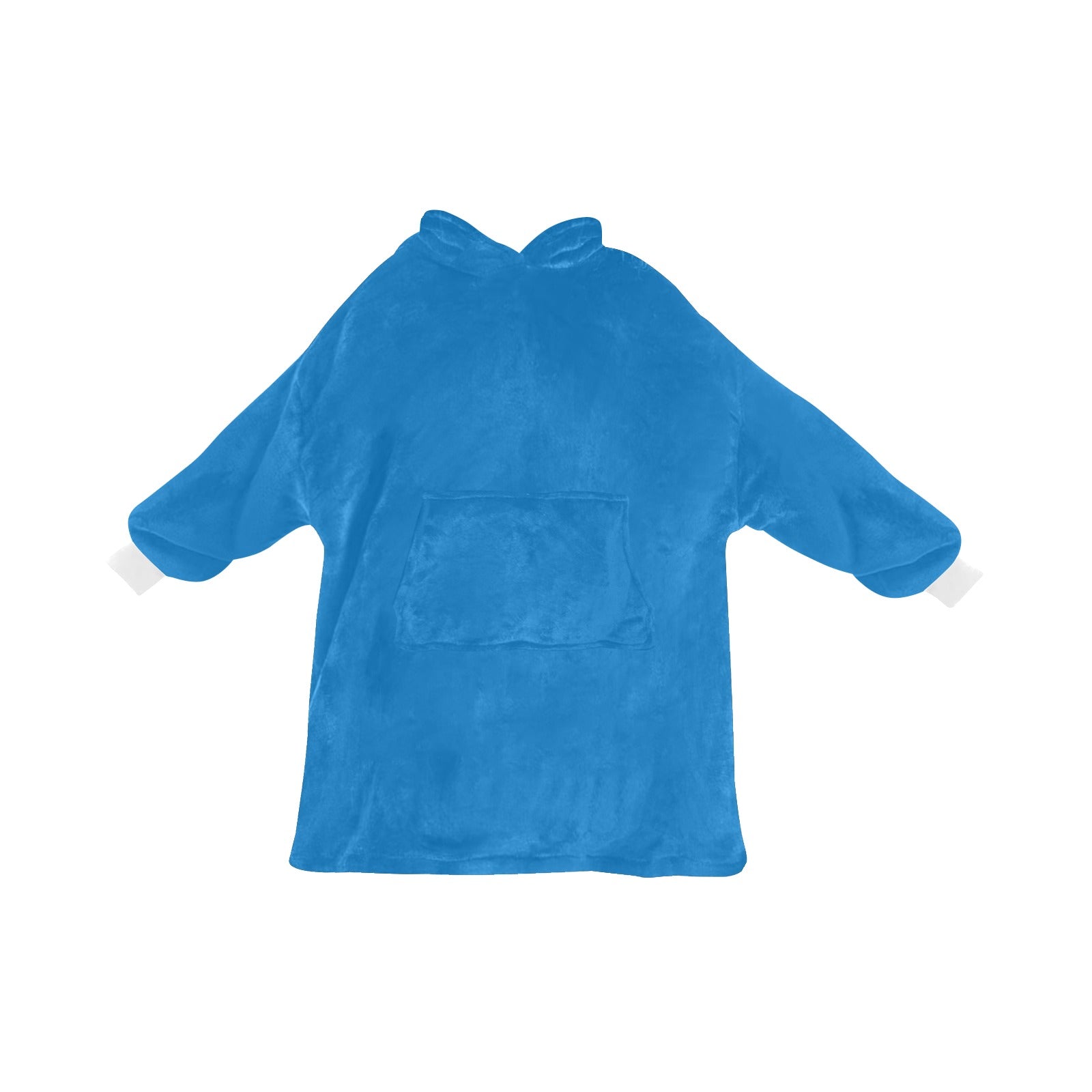 Men's Ocean Blue Solid Blanket Hoodie