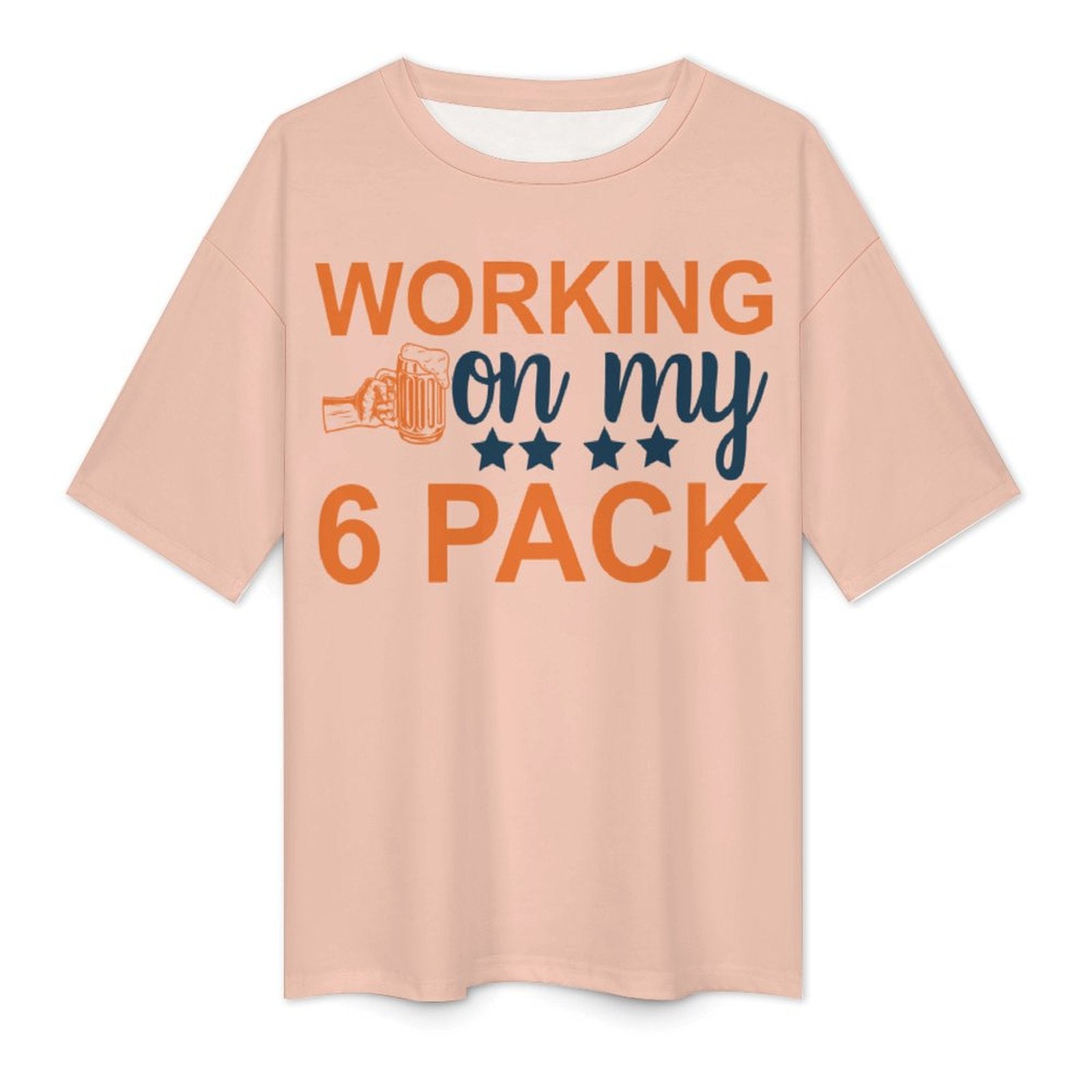 Men's 6 Pack Typography Oversized T-shirt