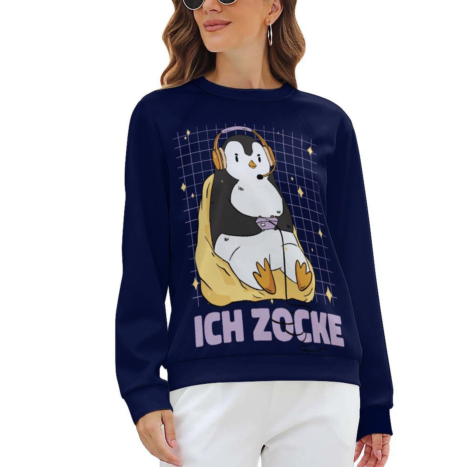 Women's Chilling Penguin Abstract Sweatshirt