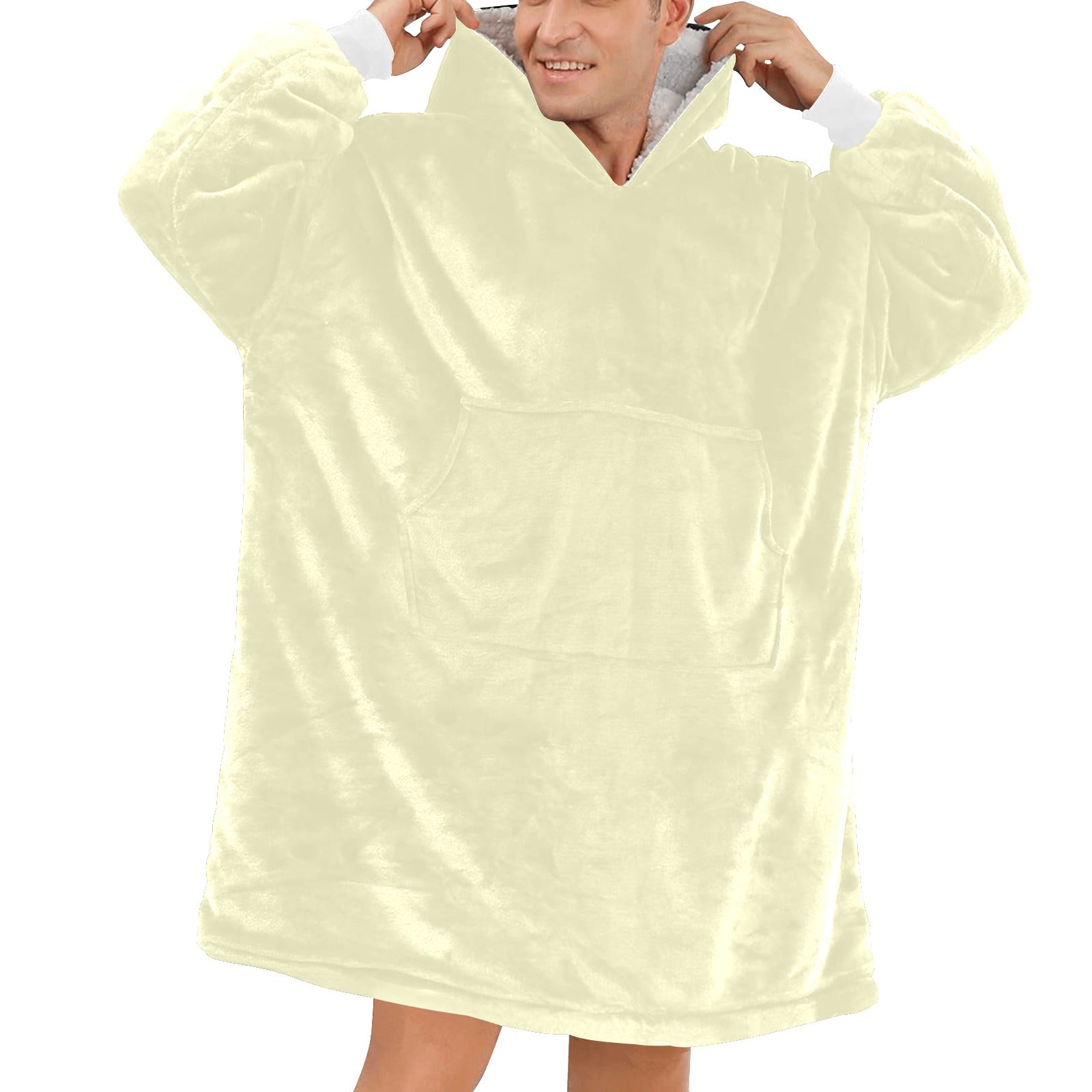 Men's Pale Spring Bud Solid Blanket Hoodie