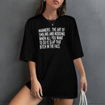 Women's Manners Typography Oversized T-shirt