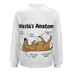 Women's Vizsla's Anatomy Abstract Sweatshirt