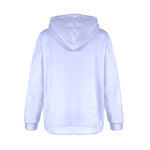 Women's Periwinkle Solid Flannel Hoodie