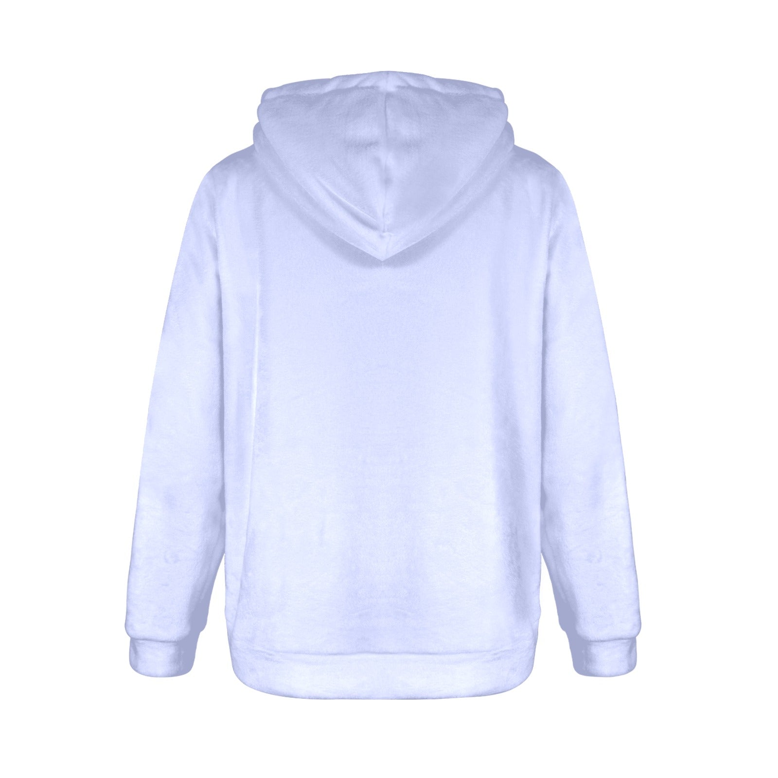 Women's Periwinkle Solid Flannel Hoodie