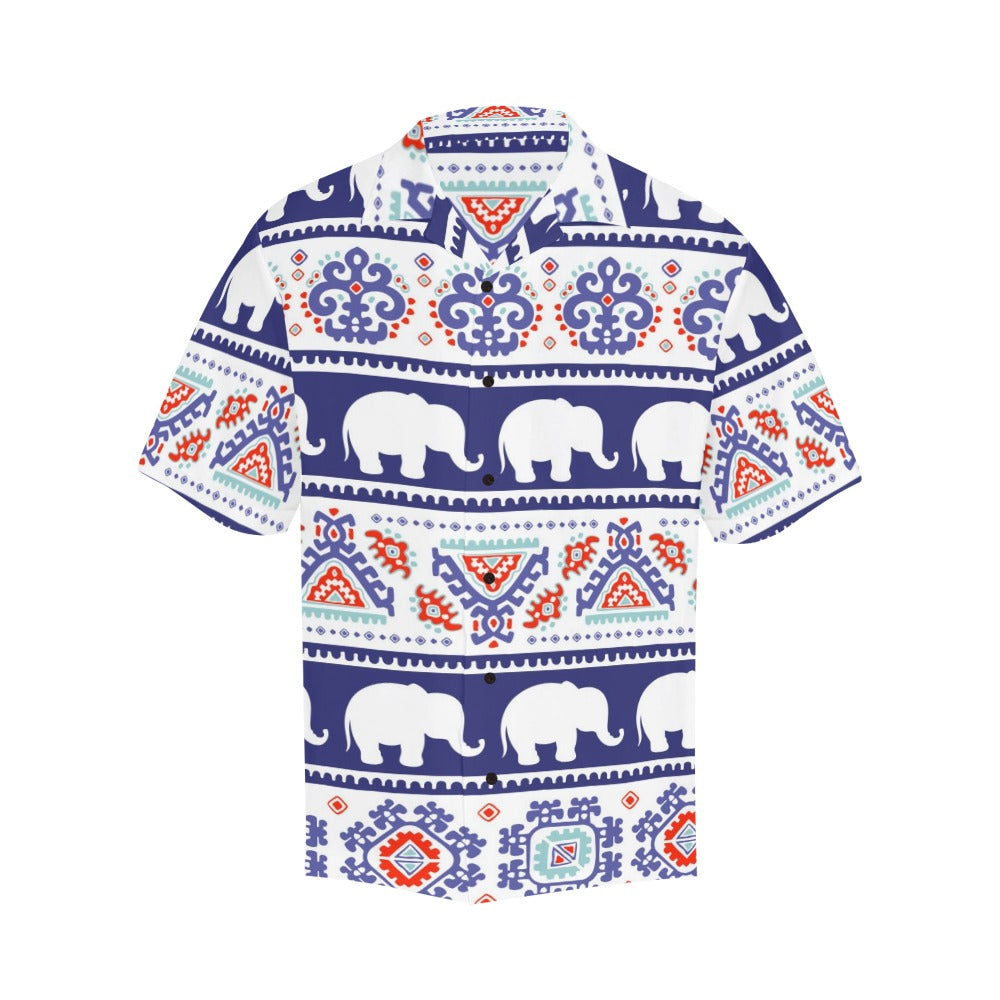 Men's Indian Paisley Pattern Abstract Half Sleeve Shirt