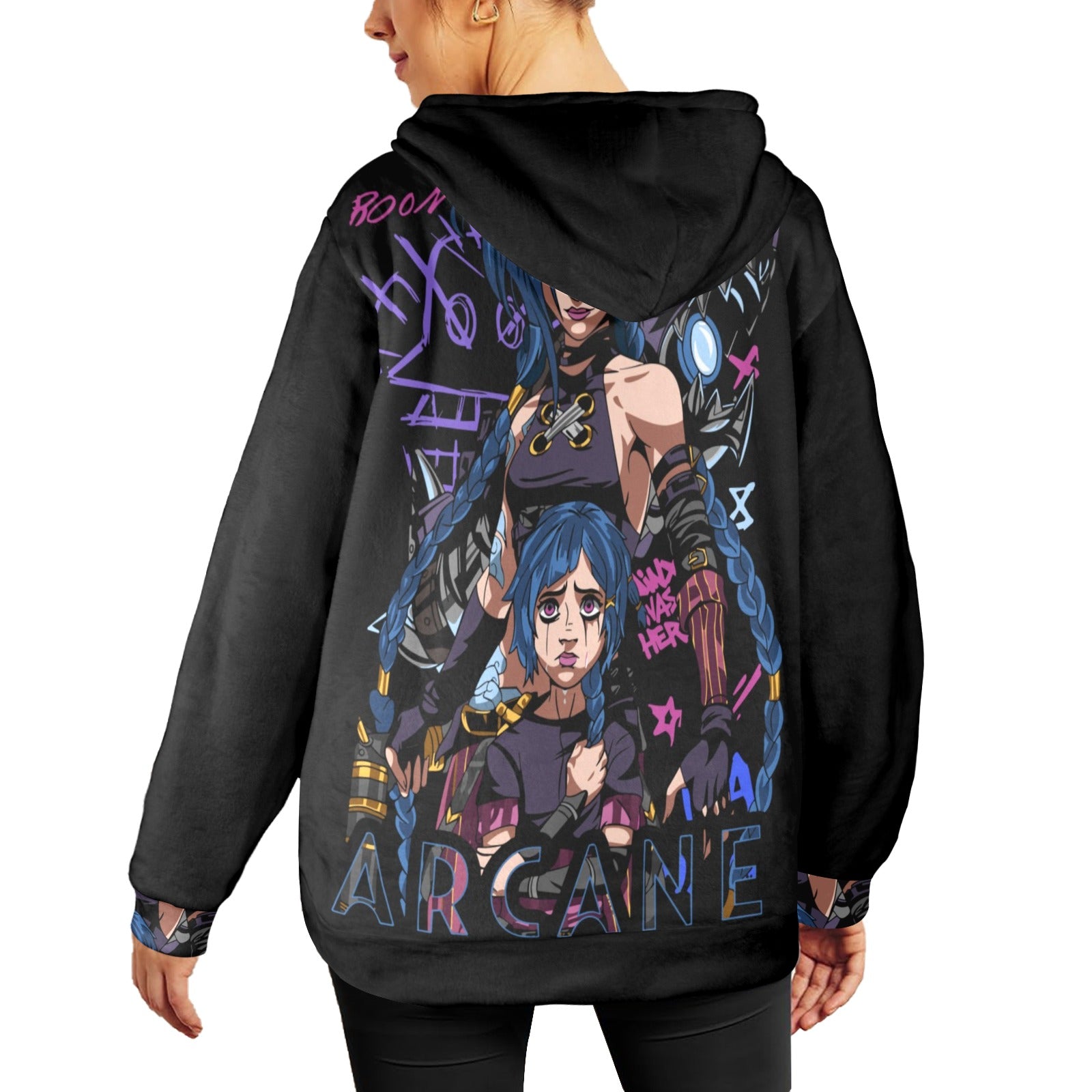 Women's Arcane Abstract Flannel Hoodie