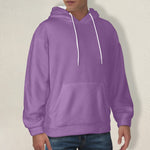 Men's French Lilac Solid Flannel Hoodie