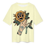 Women's Flower Power Acid & Punk Oversized T-shirt