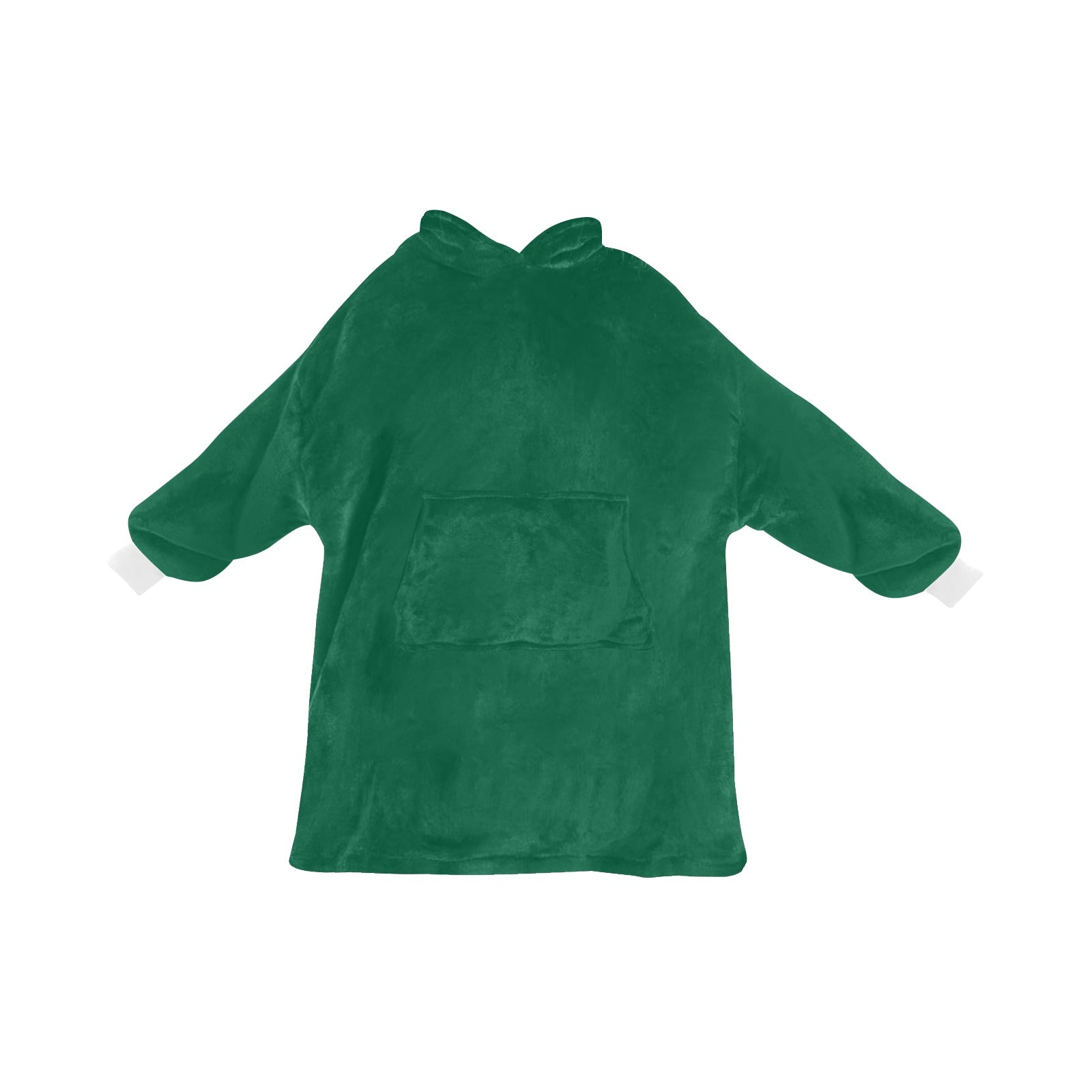 Men's Bottle Green Solid Blanket Hoodie
