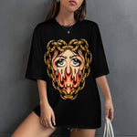 Women's Eye Communication Acid & Punk Oversized T-shirt