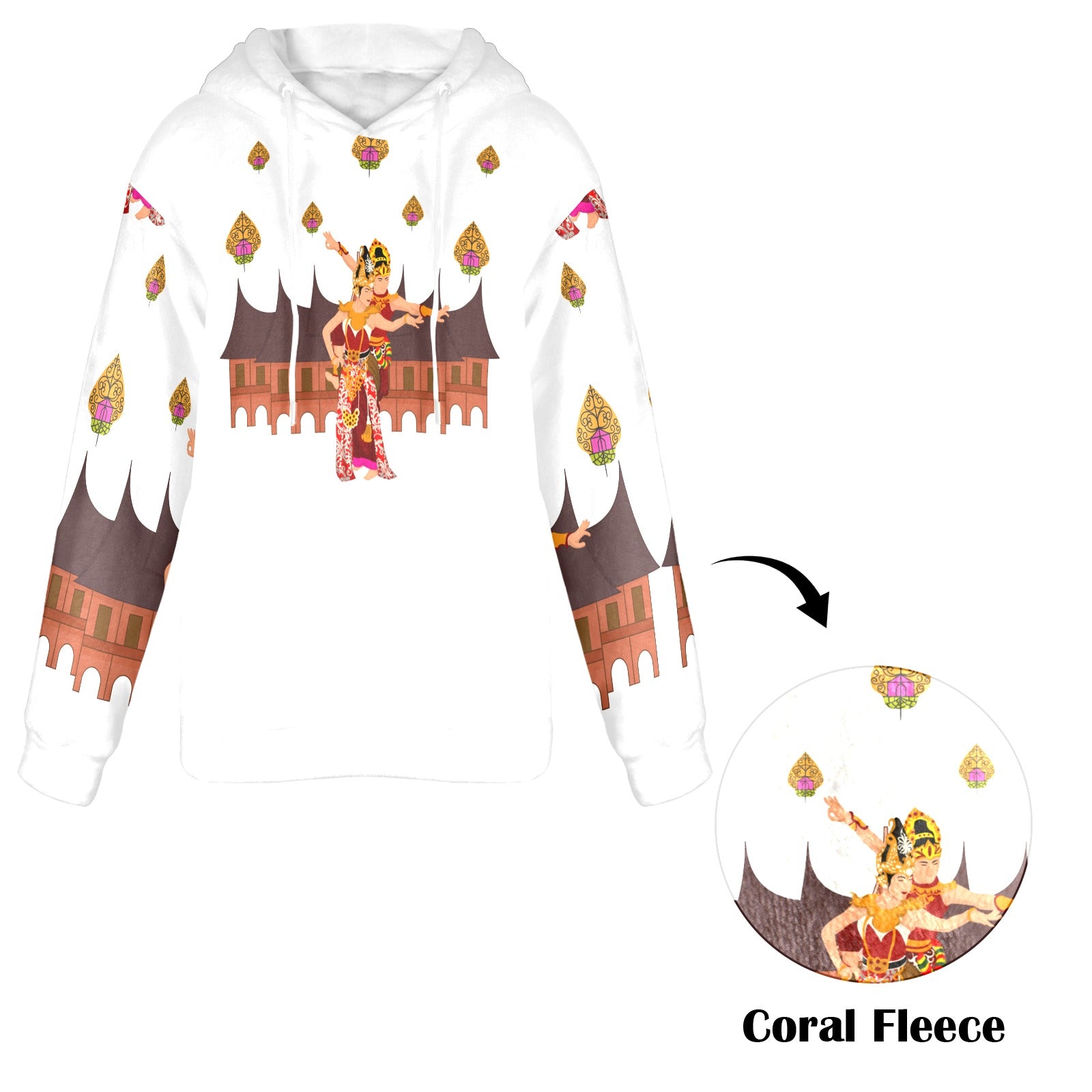 Women's Nritya Abstract Flannel Hoodie