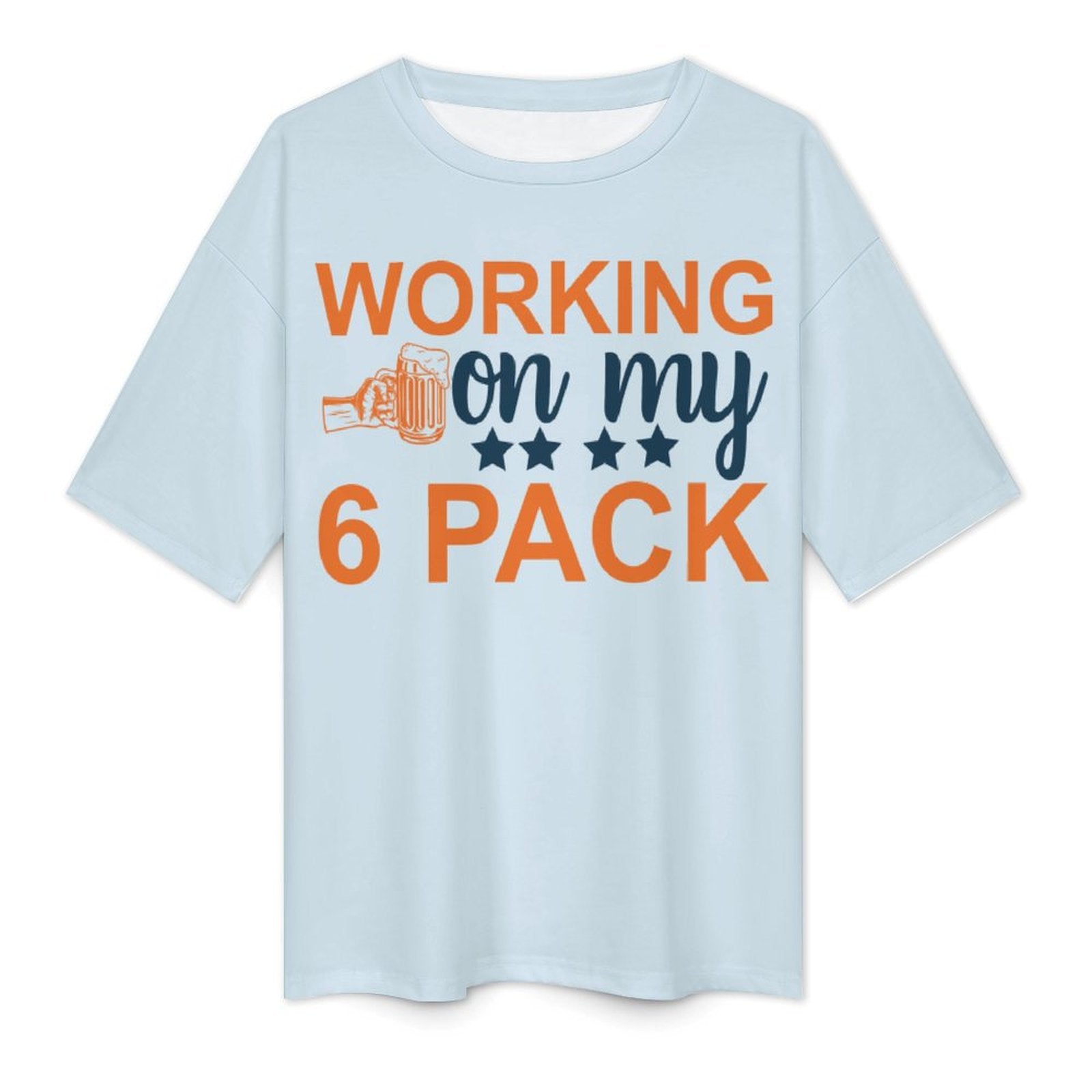 Men's 6 Pack Typography Oversized T-shirt