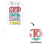 Women's Believe In Yourself Abstract Flannel Hoodie