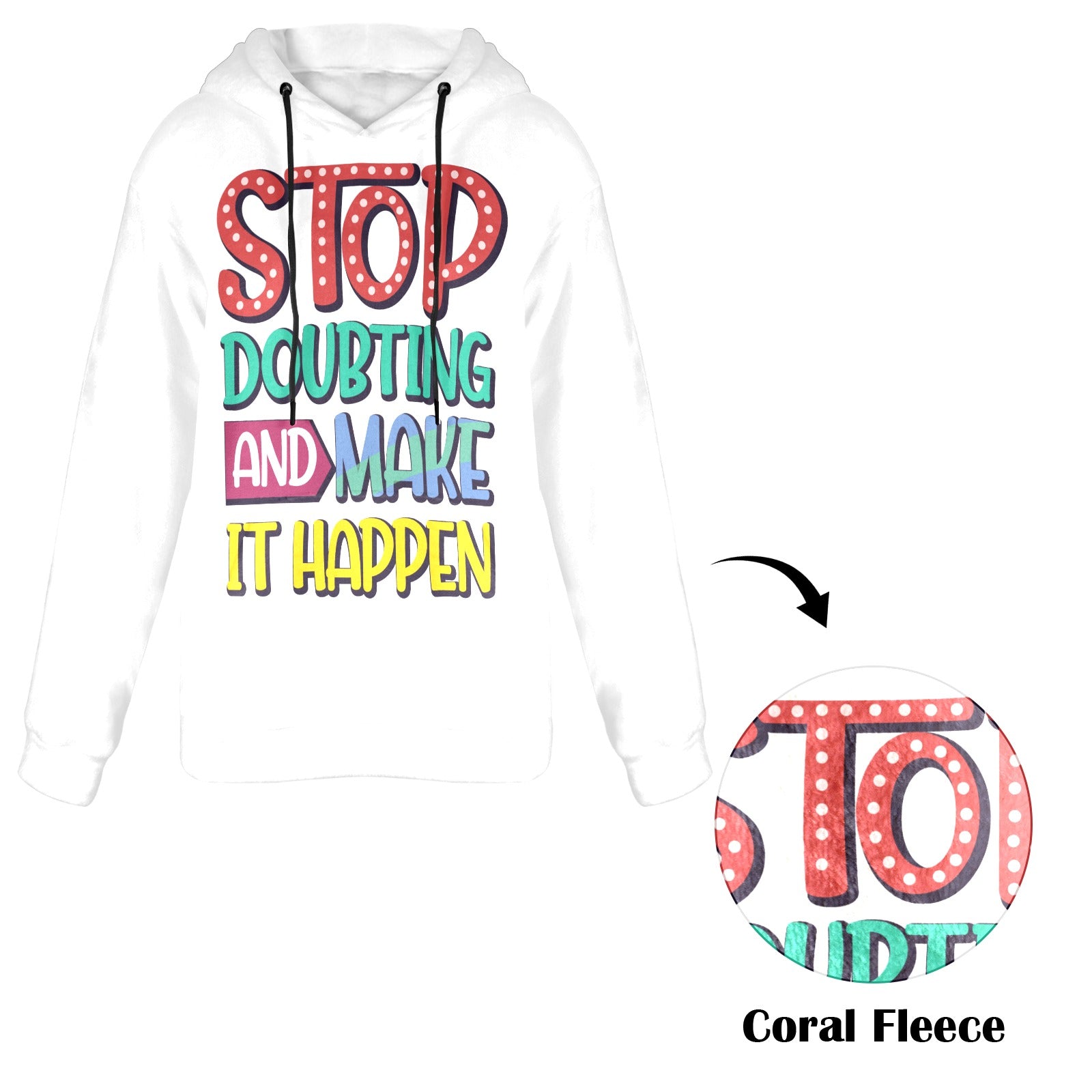 Women's Believe In Yourself Abstract Flannel Hoodie