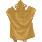 Women's Mustard Yellow Solid Blanket Hoodie