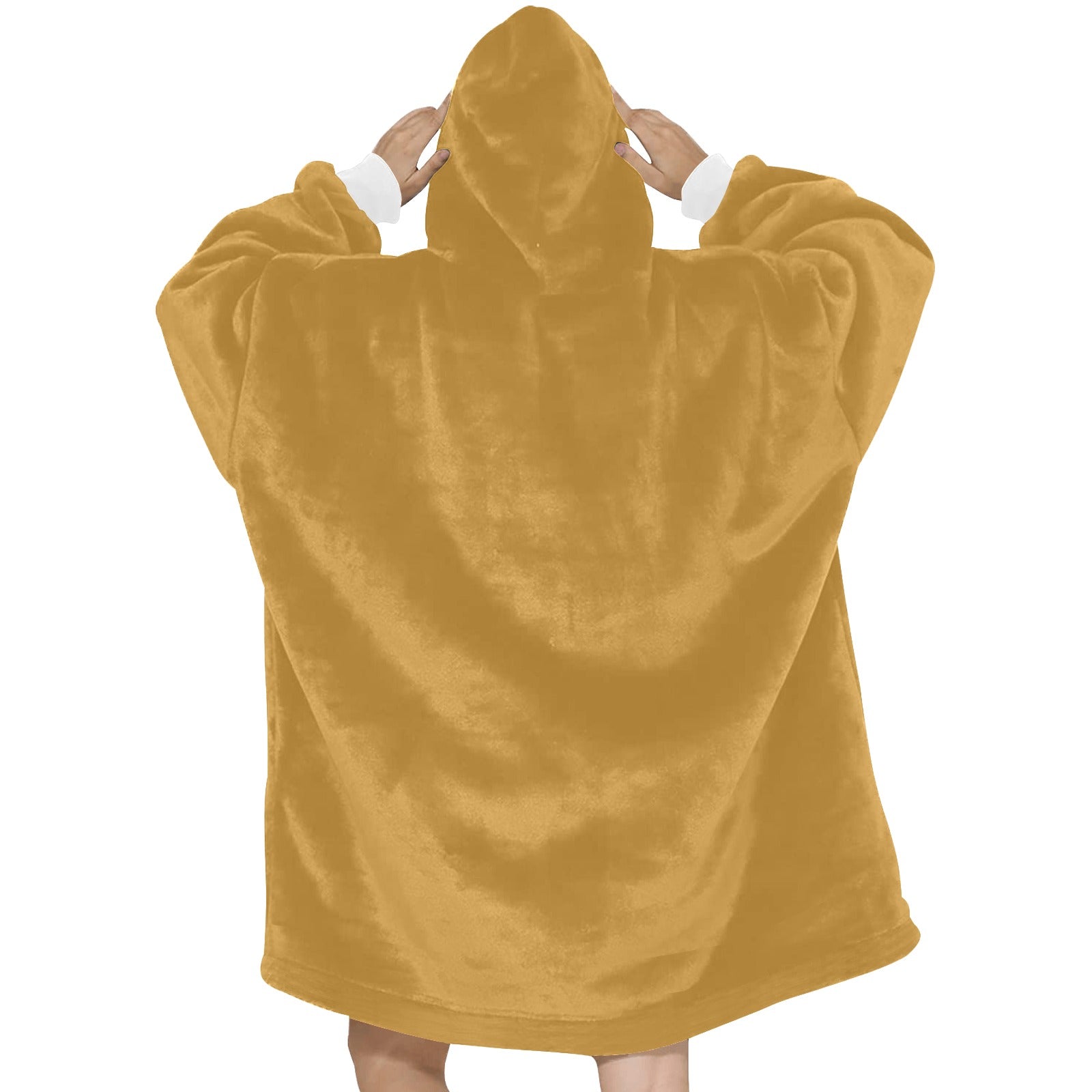 Women's Mustard Yellow Solid Blanket Hoodie