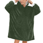 Men's Rifle Green Solid Blanket Hoodie