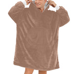 Men's Mocha Mousse Solid Blanket Hoodie