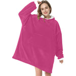 Women's Raspberry Rose Solid Blanket Hoodie