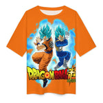 Men's Goku X Vegeta Dragon Ball Super Anime Oversized T-shirt