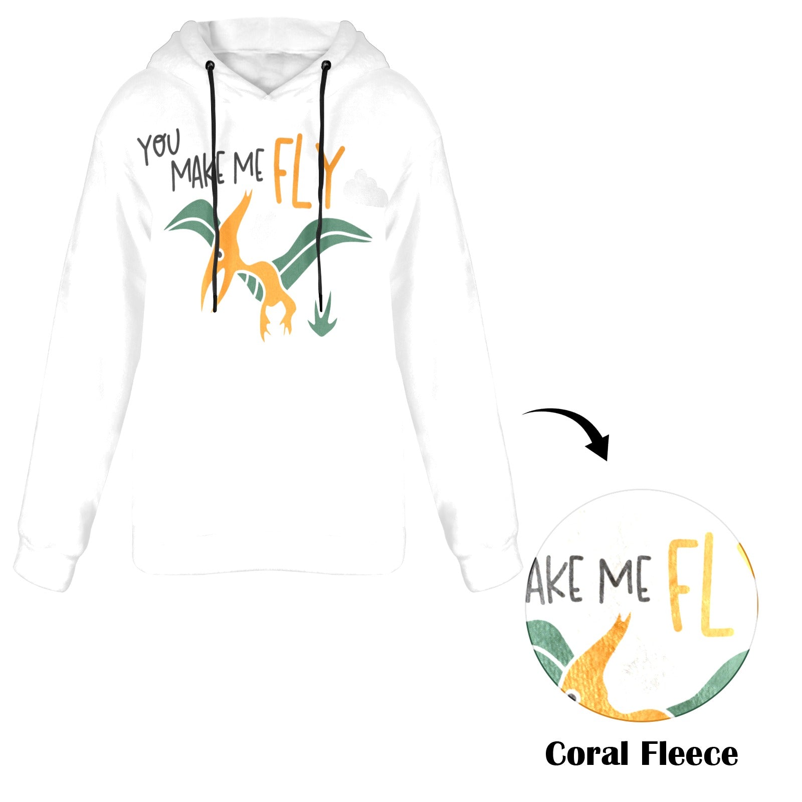 Women's You make my fly Abstract Flannel Hoodie