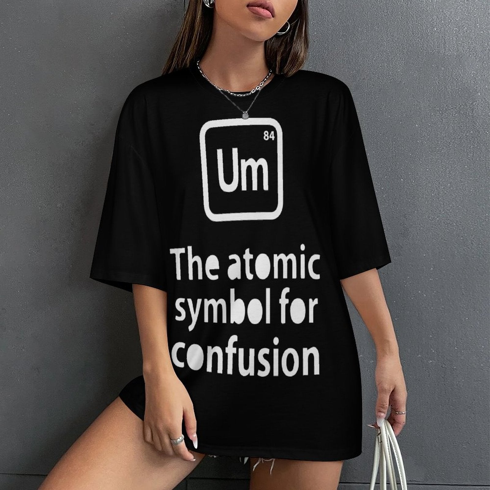 Women's Um Typography Oversized T-shirt