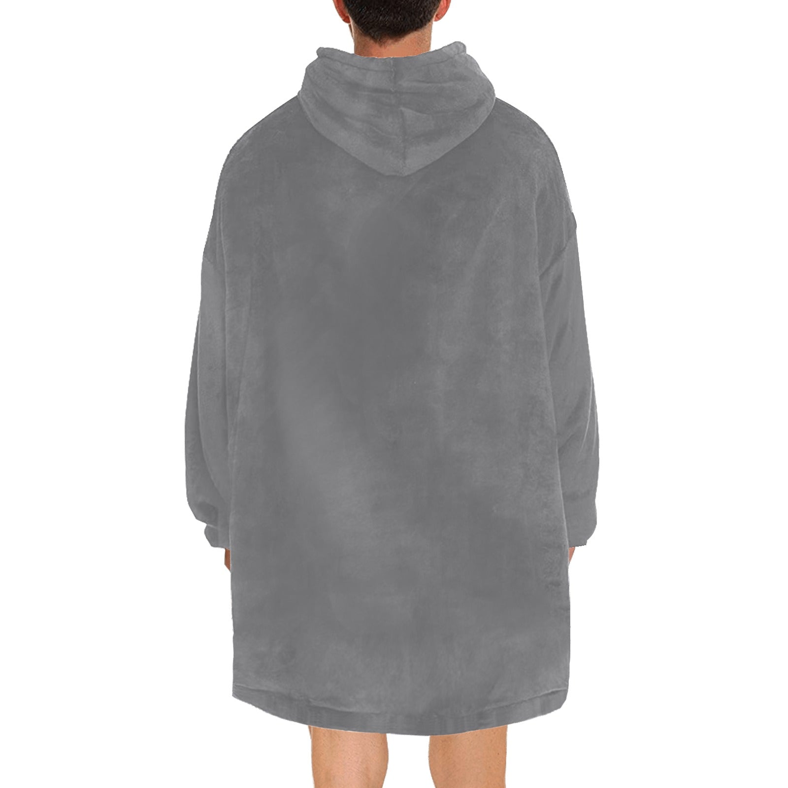 Men's Dim Grey Solid Blanket Hoodie