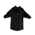 Men's Black Solid Blanket Hoodie