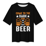 Women's Come to the dark side Typography Oversized T-shirt