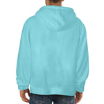 Men's Blizzard Blue Solid Flannel Hoodie