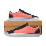 Women's Light Coral Solid Lace Up Shoes