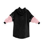 Women's Pink Heart Solid Blanket Hoodie