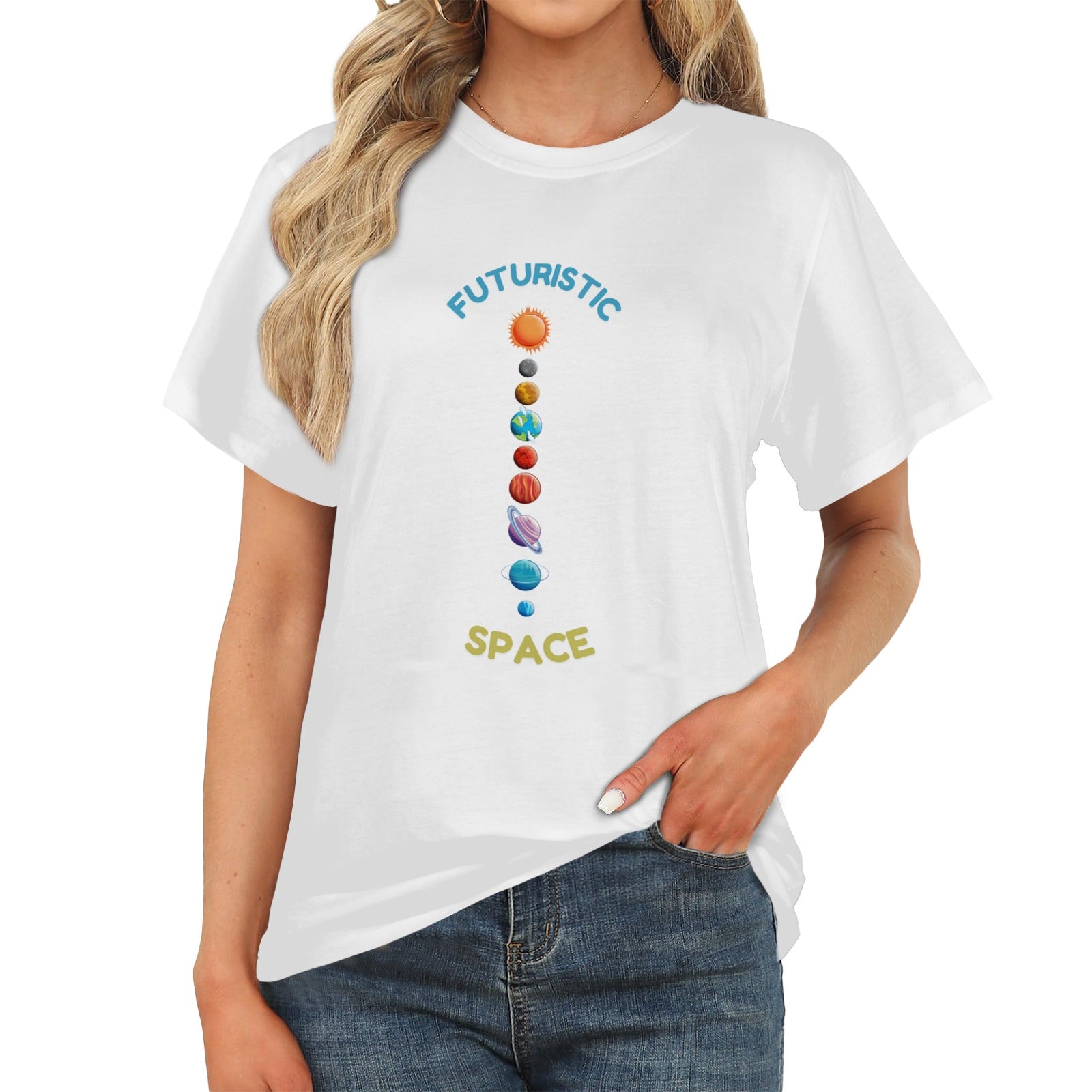 Women's Futuristic Space Acid & Punk Classic Fit T-shirt